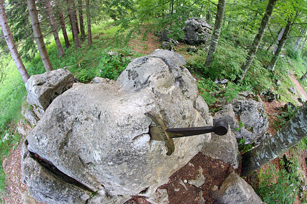 istock legendary and famous sword Excalibur 179122078