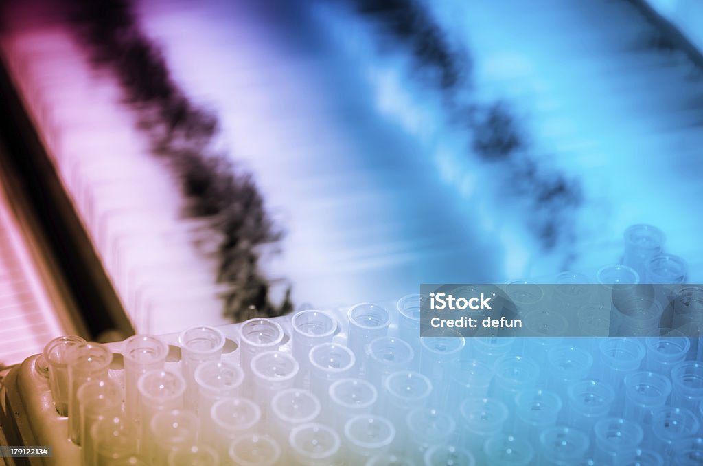 Portaobjetos de microscopio de vidrio - Foto de stock de ADN libre de derechos