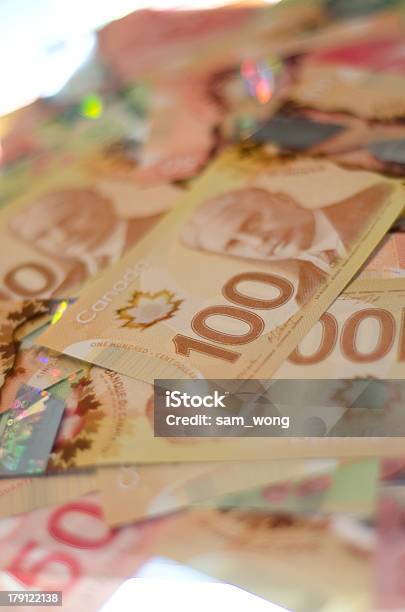 Pile Of Money Stock Photo - Download Image Now - Canada, Canadian Culture, Canadian One Hundred Dollar Bill