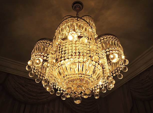 Chandelier lamp in crystal of Murano