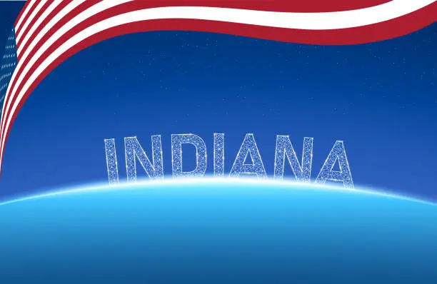 Vector illustration of State of the United States — Indiana