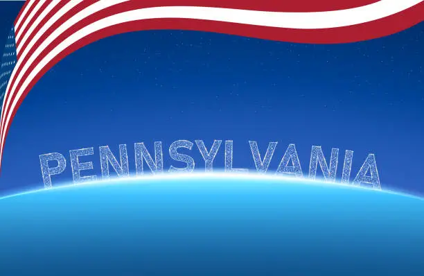 Vector illustration of State of the United States — Pennsylvania