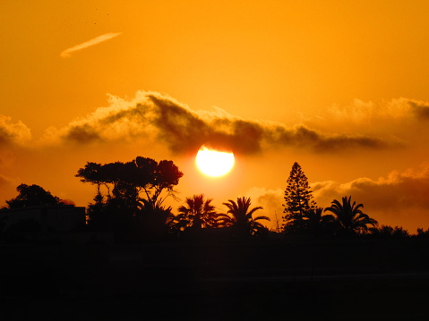 A orange sunset from the heart of Malta