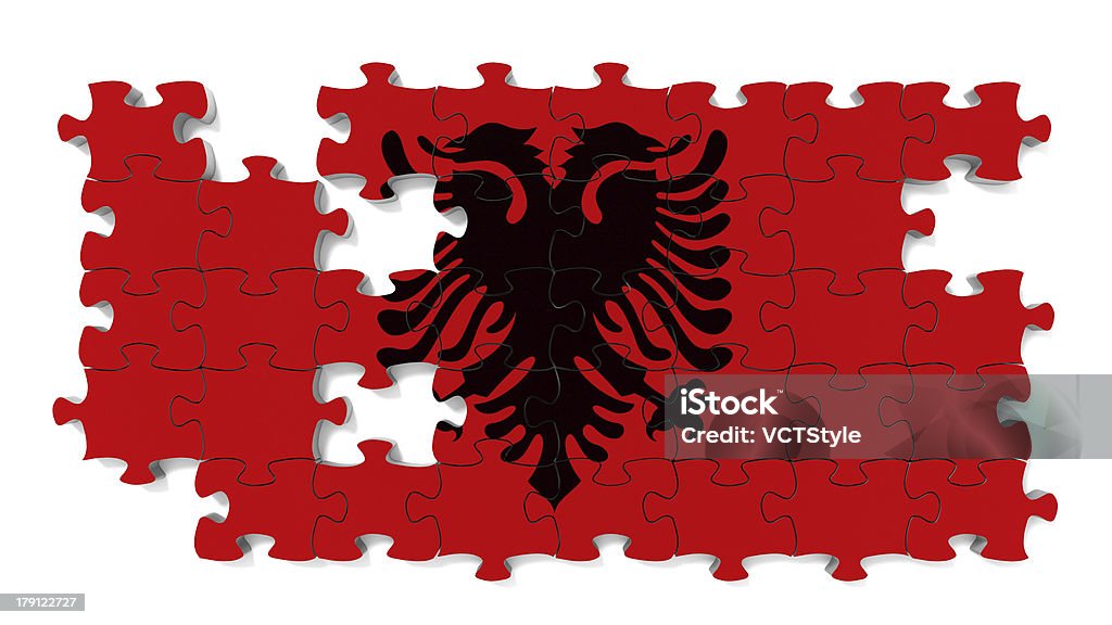 Albanese Bandiera nazionale - Foto stock royalty-free di Albania