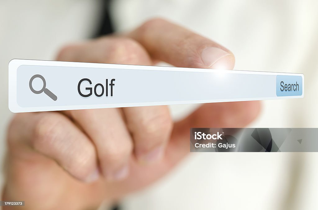 Word Golf written in search bar Word Golf written in search bar on virtual screen. Accessibility Stock Photo