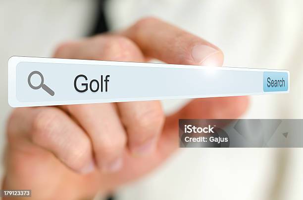 Word Golf Written In Search Bar Stock Photo - Download Image Now - Accessibility, Business, Computer Network