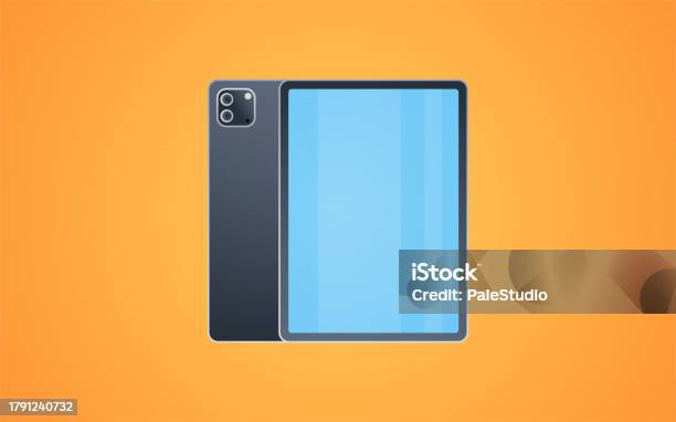 Tablet Pc Front And Back View Stock Illustration - Download Image Now ...