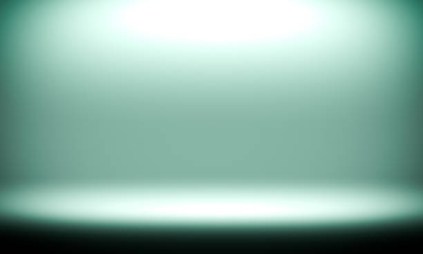 istock Abstract studio, bright light green empty showroom for displaying products. 1791241396