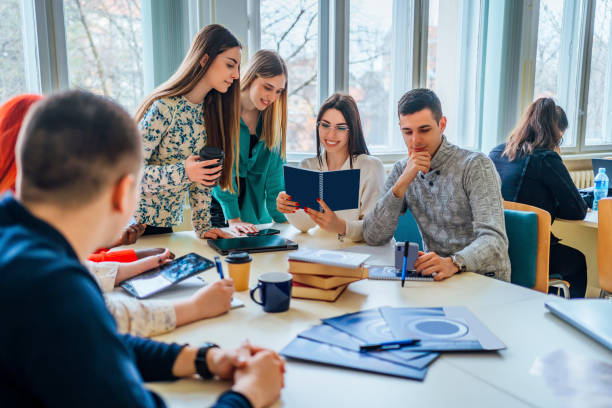 istock Group of students preparing exams together 1791241746