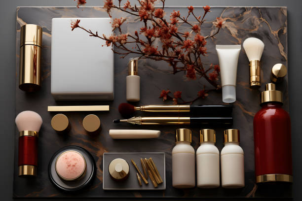 mock up packaging for cosmetic and amenities mood tone board