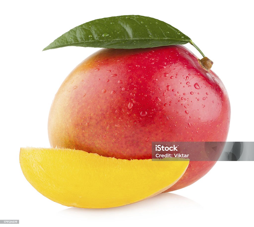 mango fresh mango with a slice isolated on white background Cut Out Stock Photo