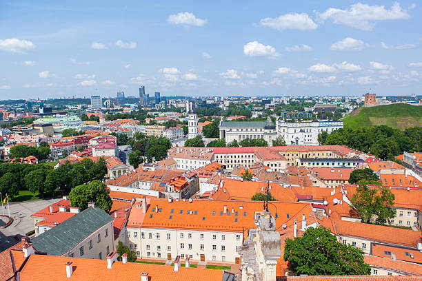 istock Panoramic view of Vilnius old town and castle 179125233