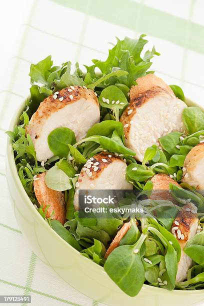Delicious Chicken Salad Stock Photo - Download Image Now - Bowl, Brightly Lit, Caesar Salad
