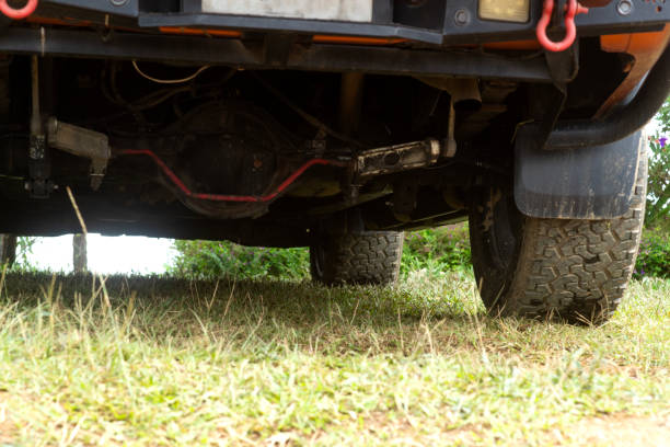 istock Underside view of an off-road Vehicle suspension system 1791258006