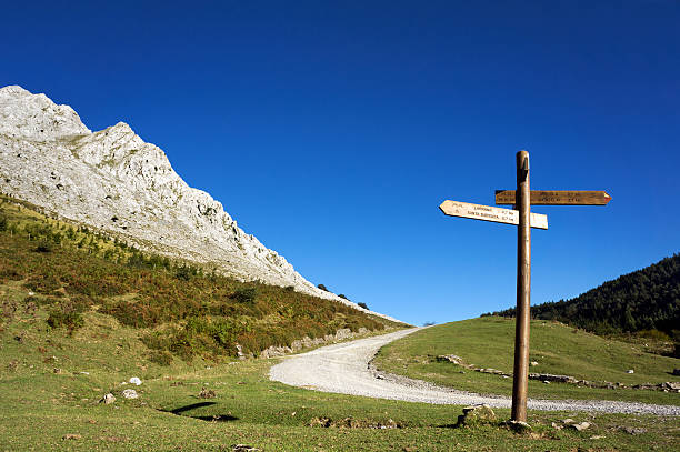 istock signpost in the mountain with blue sky 179127193