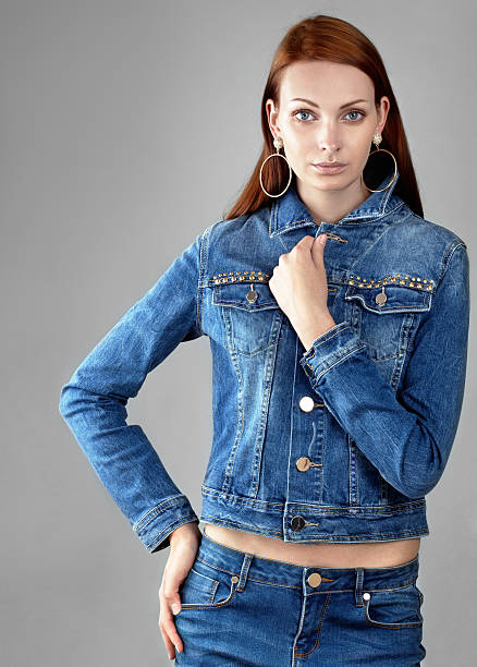 istock Beautiful woman in denim clothes 179128449
