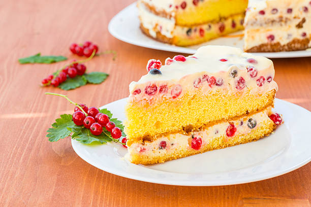 istock cake with cream and red currants 179129545