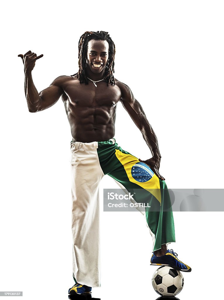 Brazylijczyk Czarnoskóry człowiek soccer player - Zbiór zdjęć royalty-free (Afrykanin)