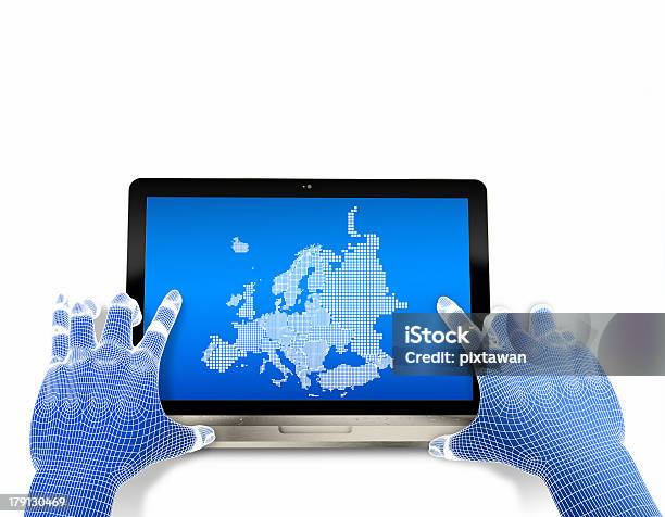 Hand Holding Laptop Stock Photo - Download Image Now - Advertisement, Advice, Business