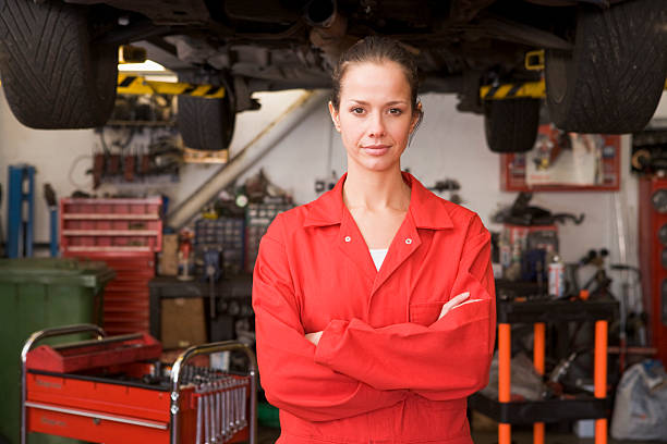 istock Mechanic standing in garage 179130957