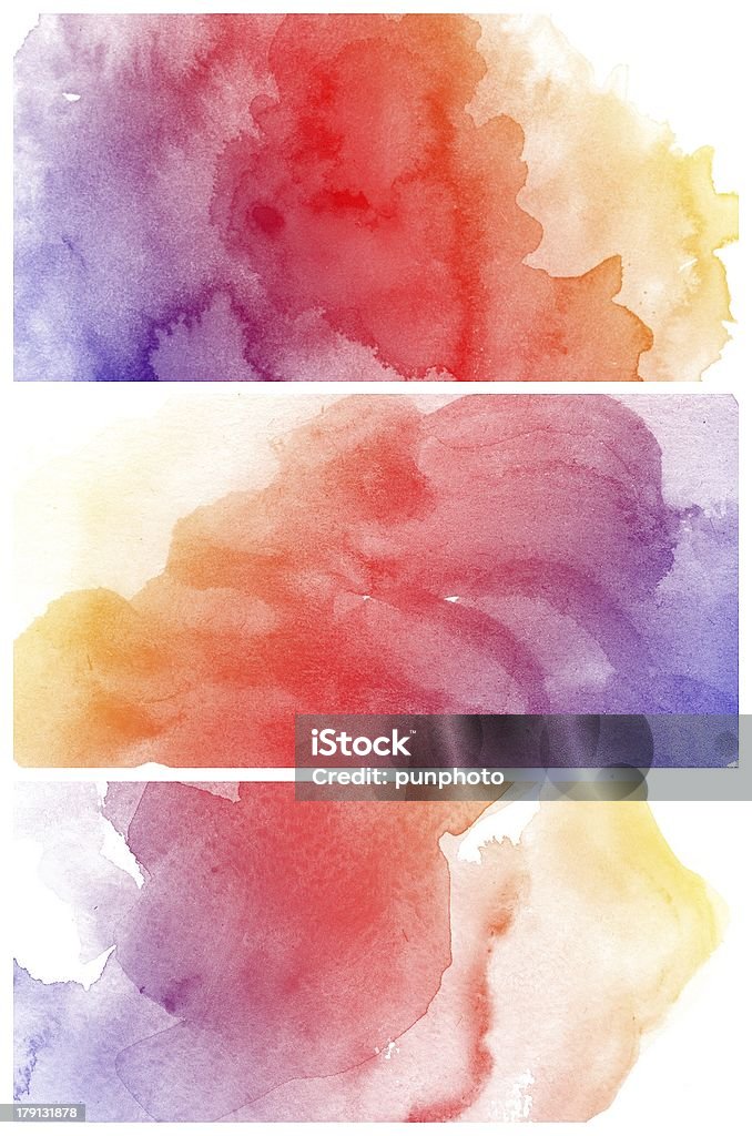 Conjunto de pintura color fondo colorido agua - Foto de stock de Abstracto libre de derechos