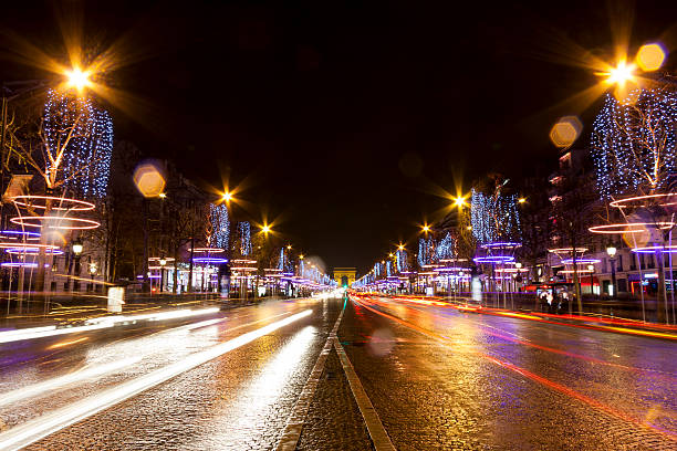 istock Champs-Elysees street at night in Paris 179132870
