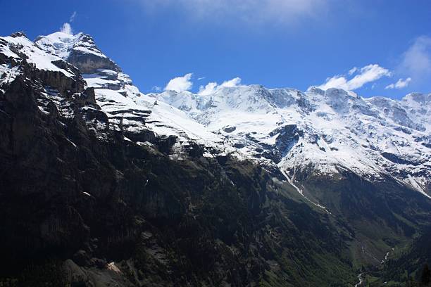 スイスアルプス - switzerland european alps schreckhorn horizontal ストックフォトと画像