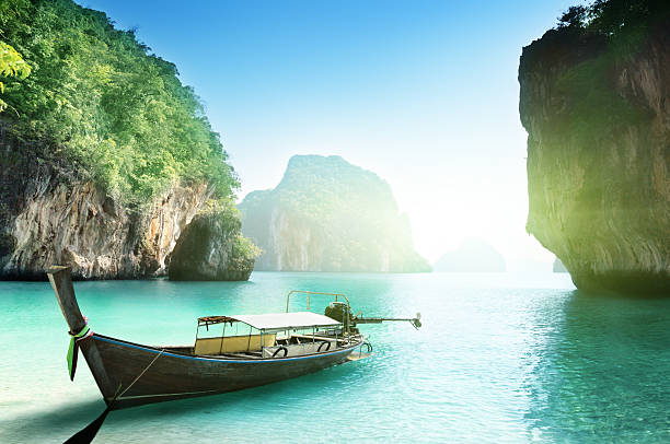 istock boat on small island in Thailand 179133086