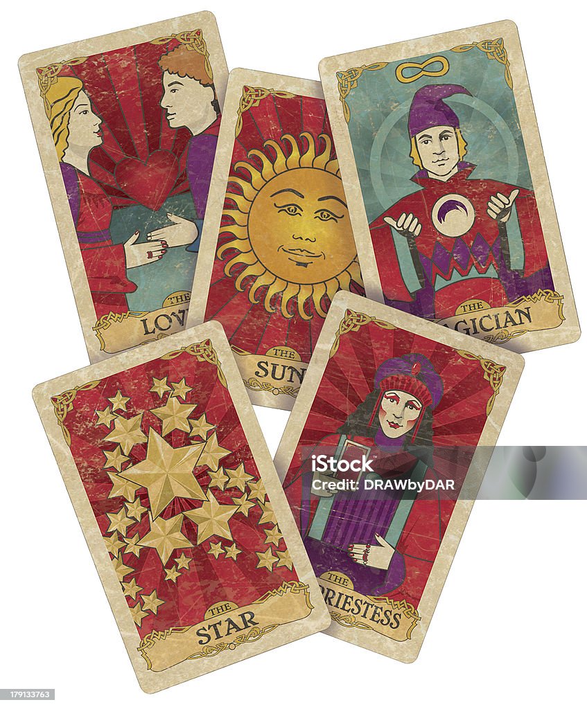 Tarot_cards_custom - Royalty-free Cartas de Tarô Foto de stock