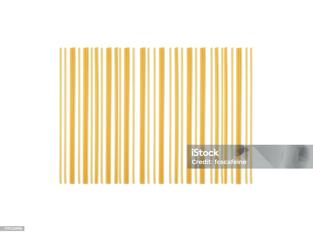 barcode mit italienische spaghetti - Lizenzfrei Gestreift Stock-Foto