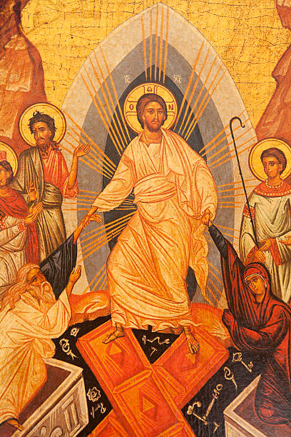 Resurrection Icon of Jesus Christ  Resurrection byzantine stock pictures, royalty-free photos & images