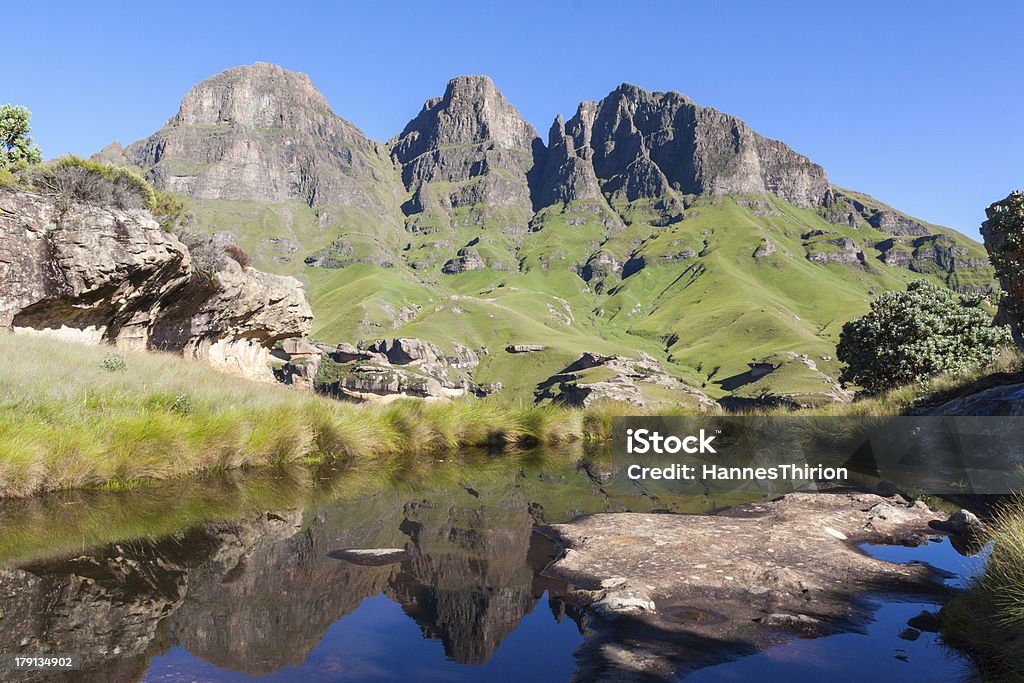 Pool below the Peaks Pool below the Peaks in the Maluti Mountains Africa Stock Photo