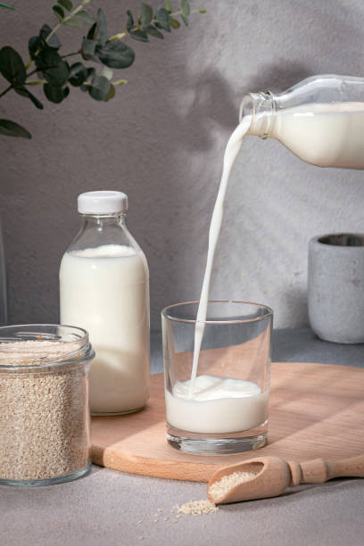 istock Alternative vegan milk based on sesame seeds. 1791349226
