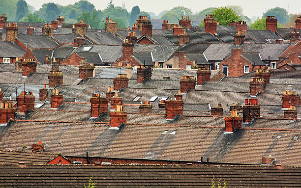 istock Suburban rooftops common urban scene 179135125