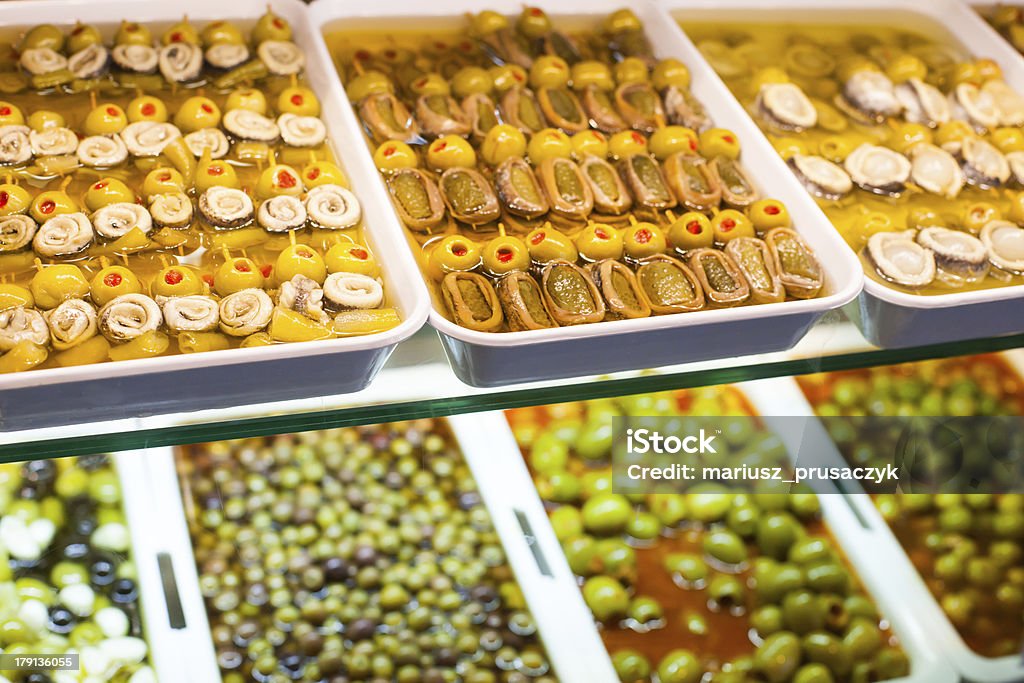 Typical spanish food market. Appetizer Stock Photo