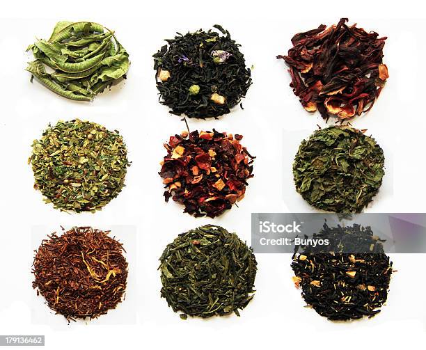 Asortyment Herbaty - zdjęcia stockowe i więcej obrazów Czarna herbata - Czarna herbata, Suche liście herbaty, Herbata - gorący napój