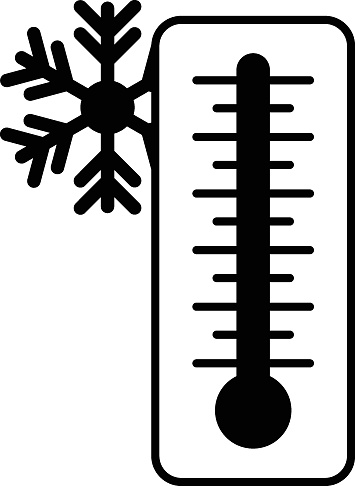 Freezing Point or Temperature Scales Concept, Coldest weather of the season Sign vector icon design, Winter Game Element symbol, Snowboard Equipment Sign, competitive sports activity stock illustration