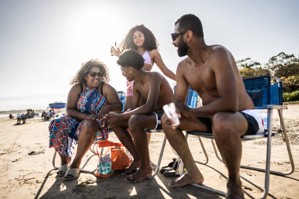 istock Family  having fun on the beach 1791370418