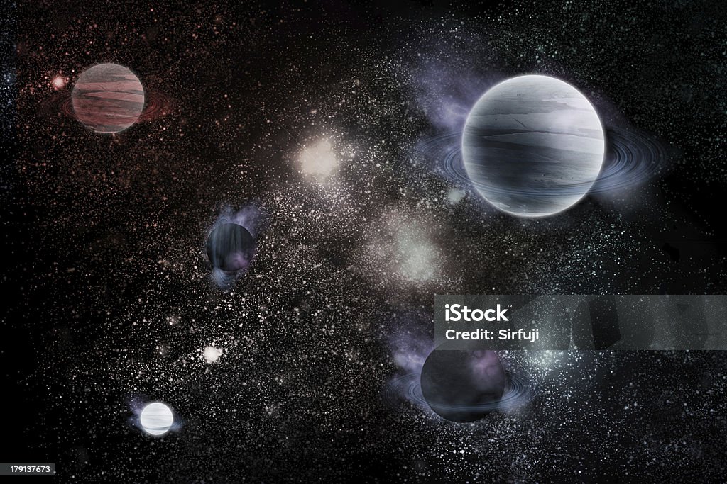 fantastic space planets in fantastic space Astronomy Stock Photo