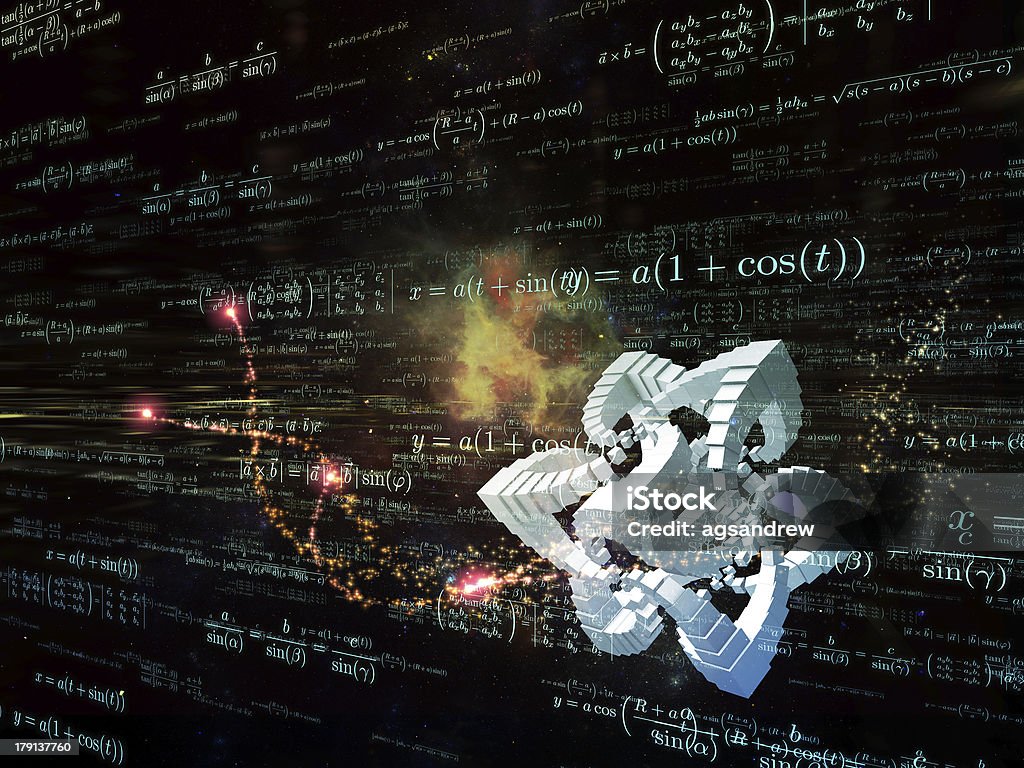 Mathematics Abstraction Mathematical Formula series. Background composition of  mathematical formulas and design elements in perspective to complement your layouts on the subject of business, science, education and technology Calculating Stock Photo