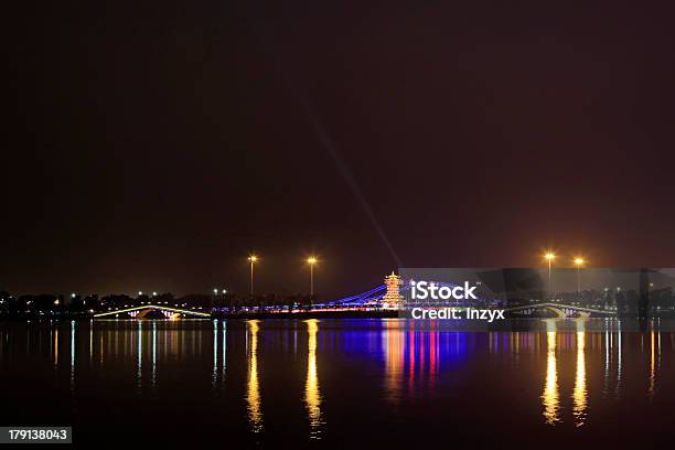 Nacht Szene Von Water Park Stockfoto und mehr Bilder von Asien - Asien, Bauwerk, Beleuchtet