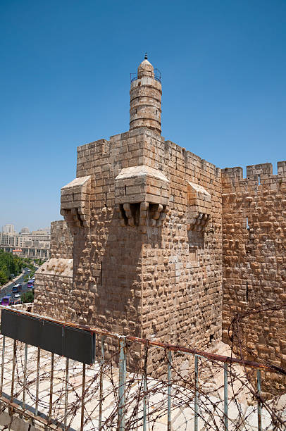 иерусалим старый город - jerusalem old city israel wall castle стоковые фото и изображения