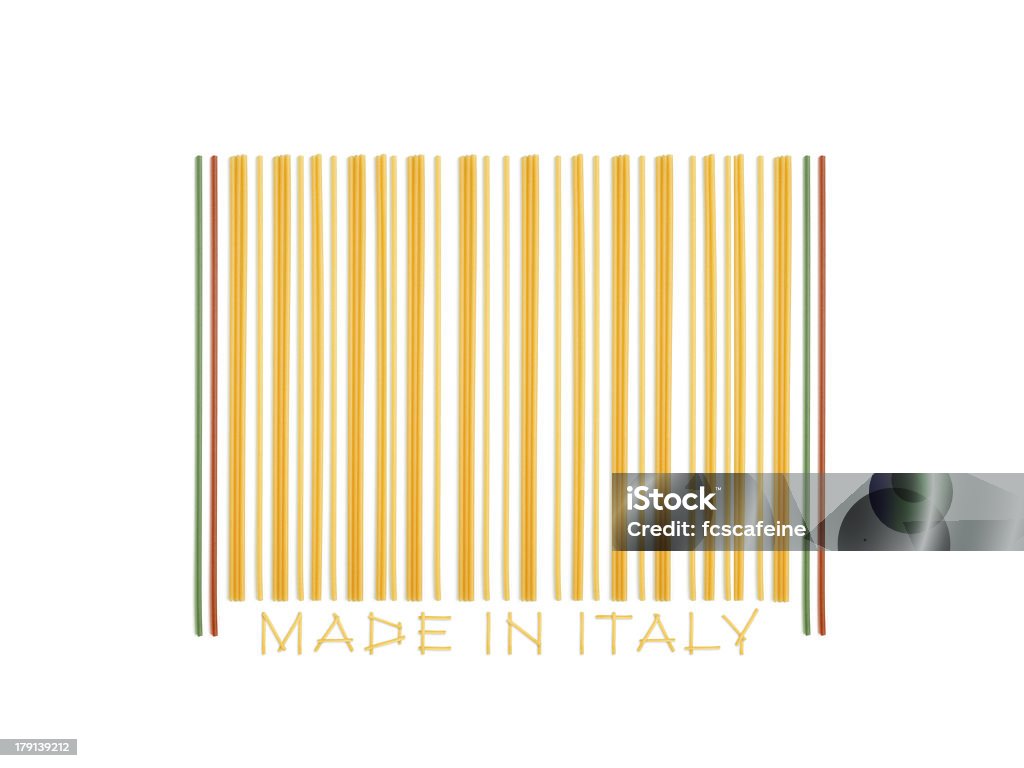 barcode mit italienische spaghetti - Lizenzfrei Ballettstange Stock-Foto