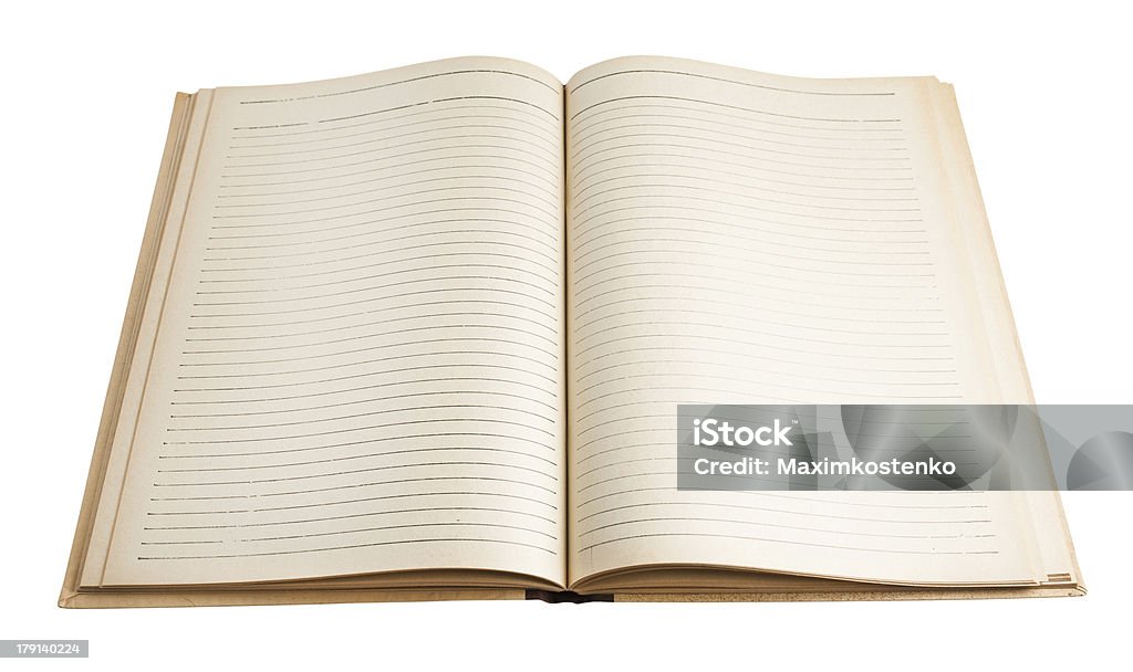 Open Notepad Book Blank Open Notepad Isolated On White Stock Photo - Download Image Now ...