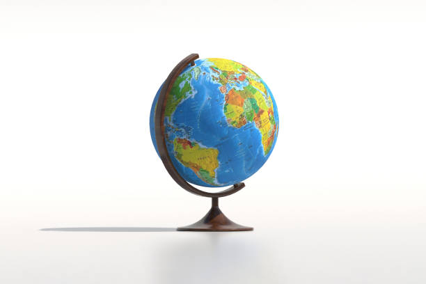 istock 3D render - Globe of planet Earth but on a white background 1791407065