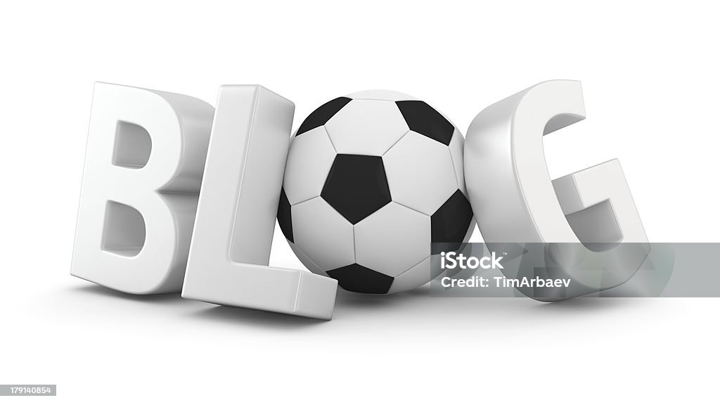 Fußball-Blog - Lizenzfrei Bloggen Stock-Foto