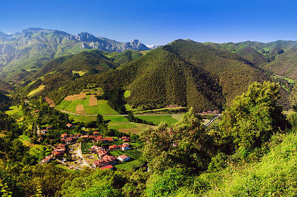 region in cantabria Liébana is a closed mountainous region in cantabria, spain cantabria stock pictures, royalty-free photos & images