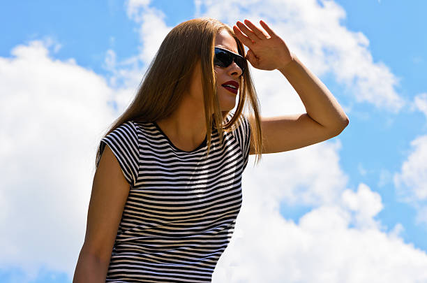 istock Young girl in sunglasses 179144451