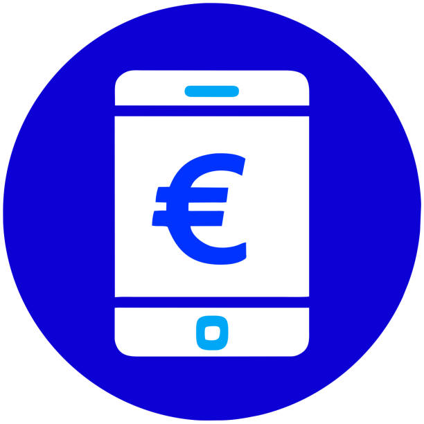 Euro Smartphone - Icona - illustrazione arte vettoriale
