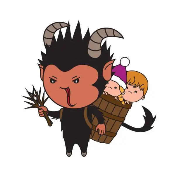 Vector illustration of Krampus